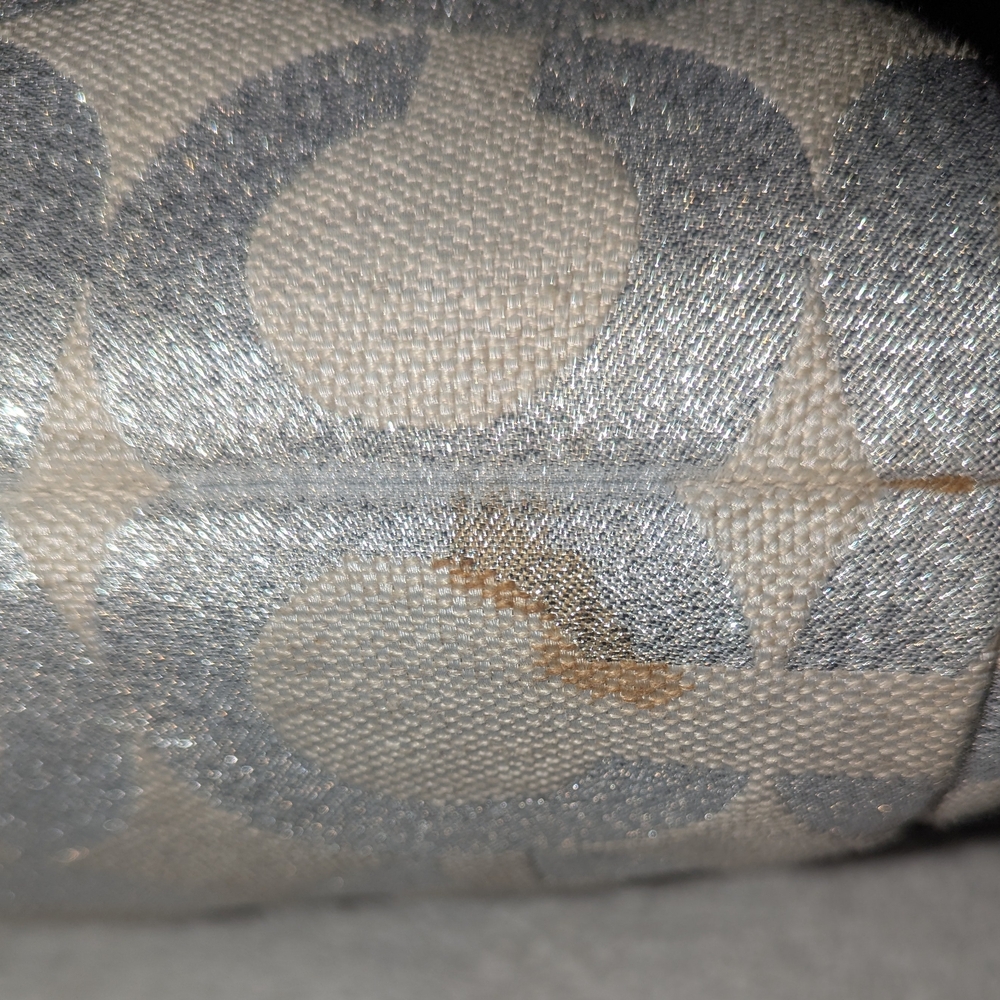 Coach Parker Silver Gray Op Art Gray Shoulder Bag . 13511 - Picture 14 of 15